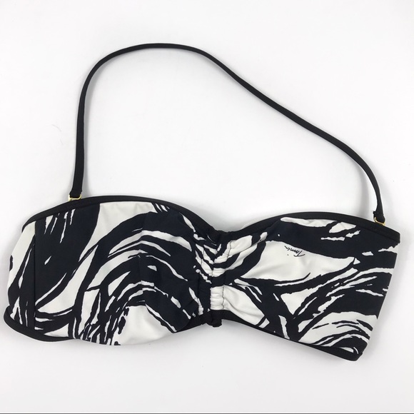 Trina Turk Other - Trina Turk Zebra Ruched Wireless Halter Bikini Top